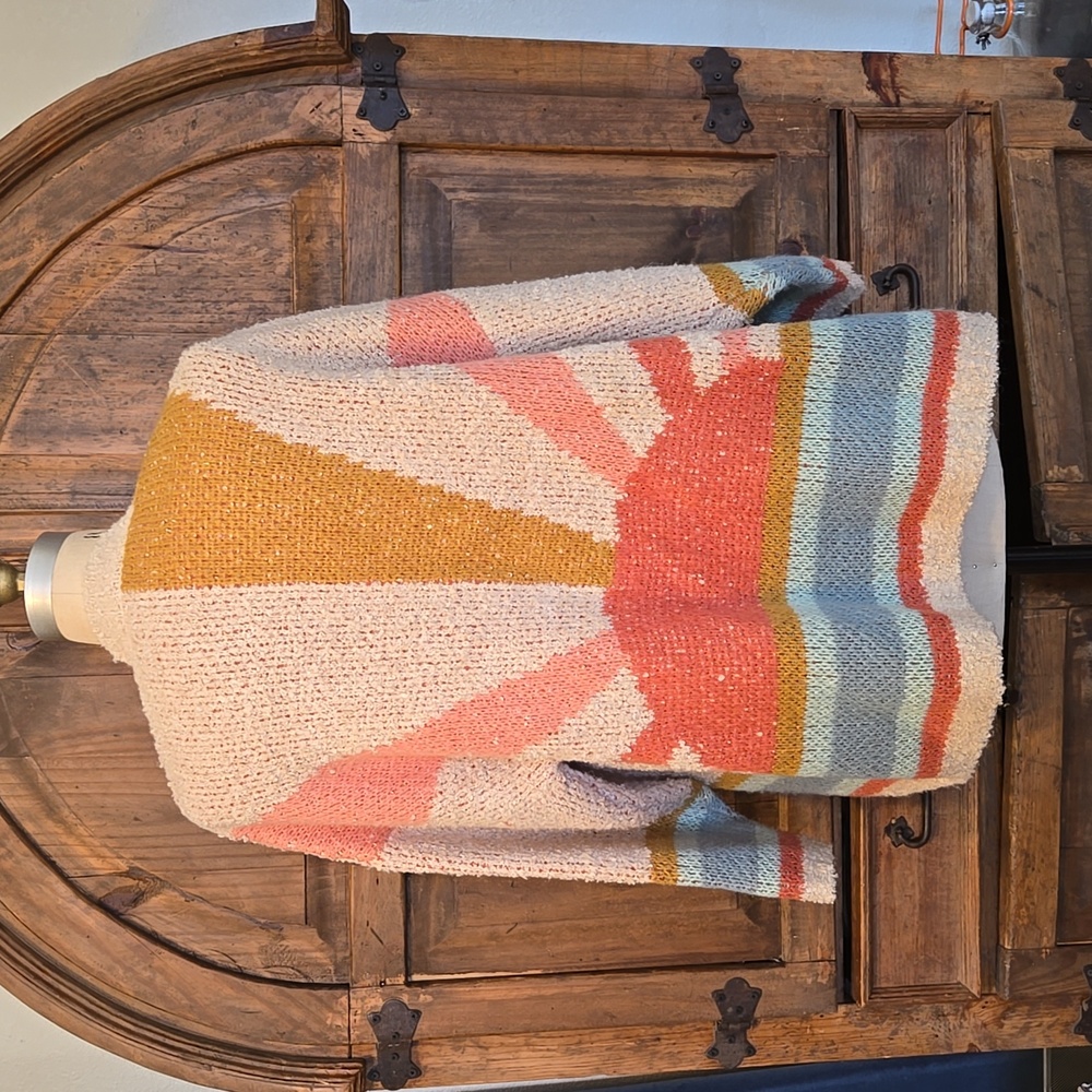 NATURAL LIFE Colorful Sunburst Cardigan